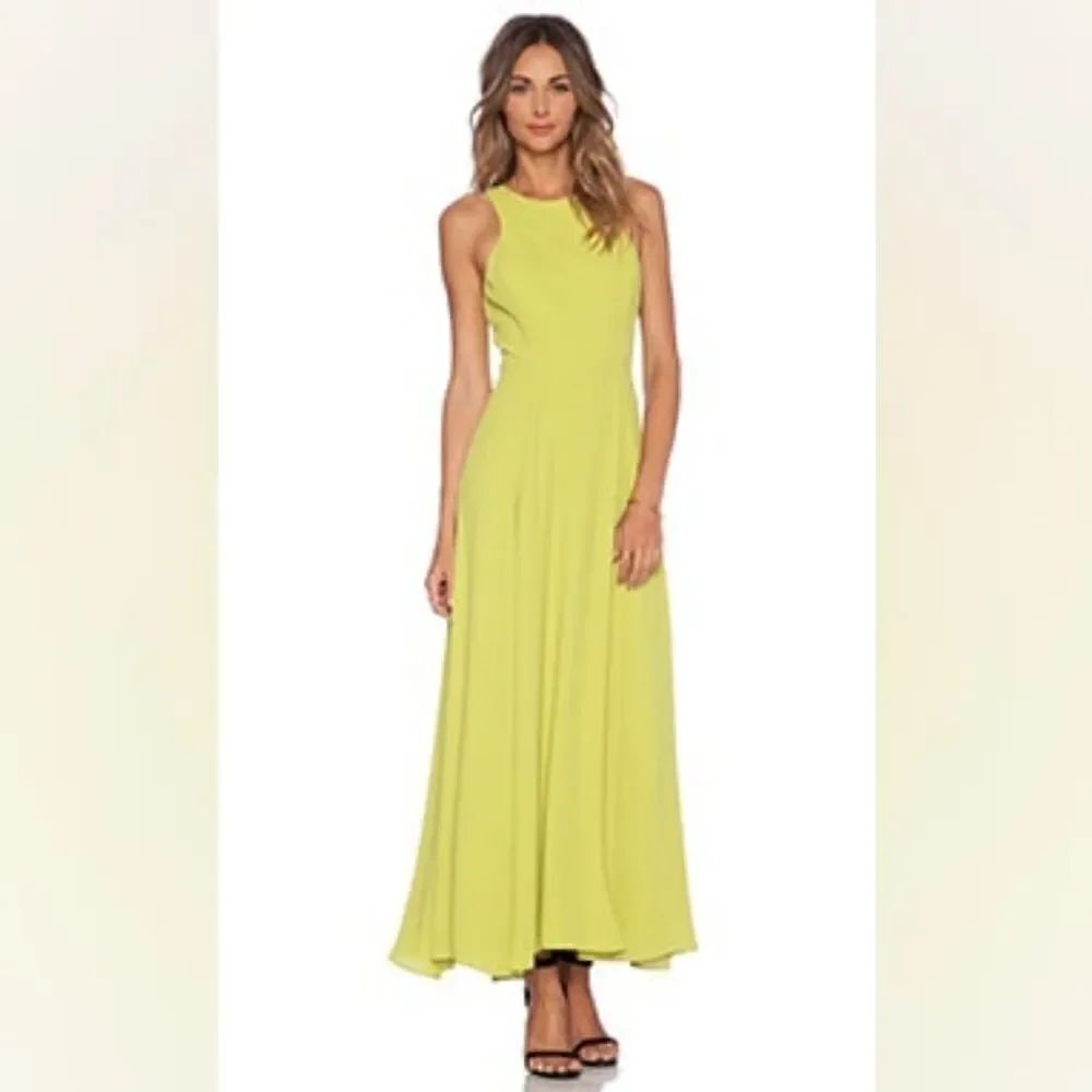 NWT NBD X Naven Twins Out Shine Maxi Dress in Chartruesse